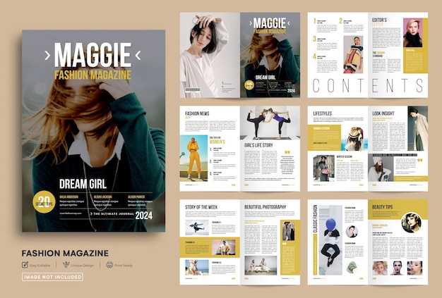 PSD modèle de magazine de mode minimaliste