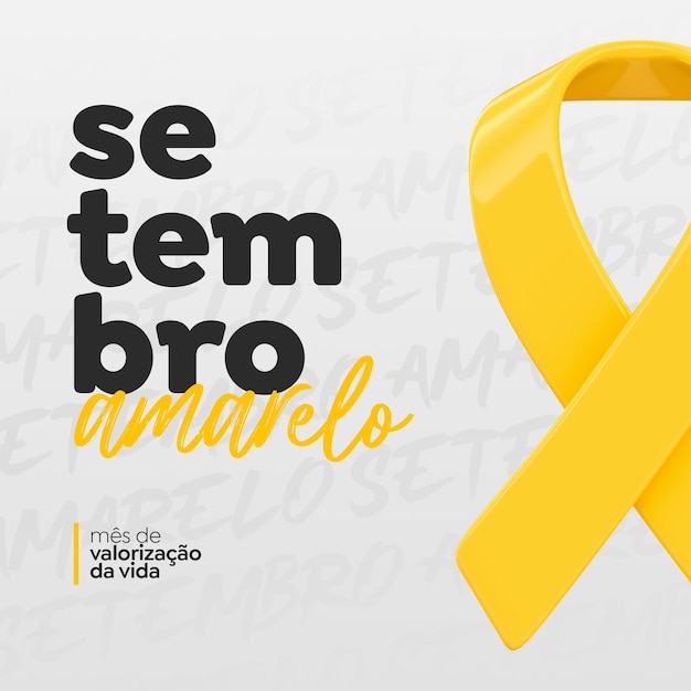 Modèle de médias sociaux Setembro Amarelo en portugais pour la célébration brésilienne