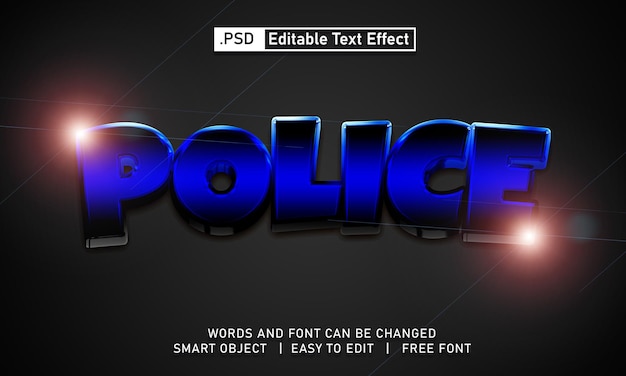 PSD modèle modifiable psd d'effet de style de texte de police