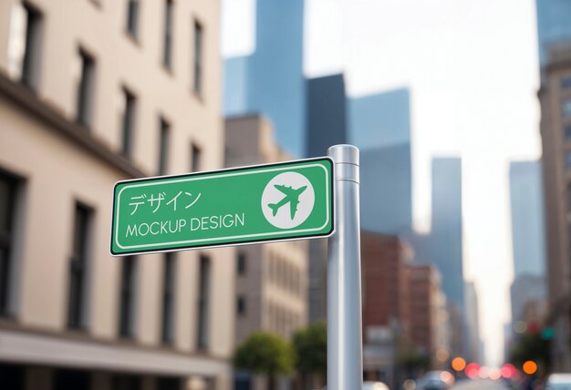 PSD modèle de panneau de signalisation dans la ville