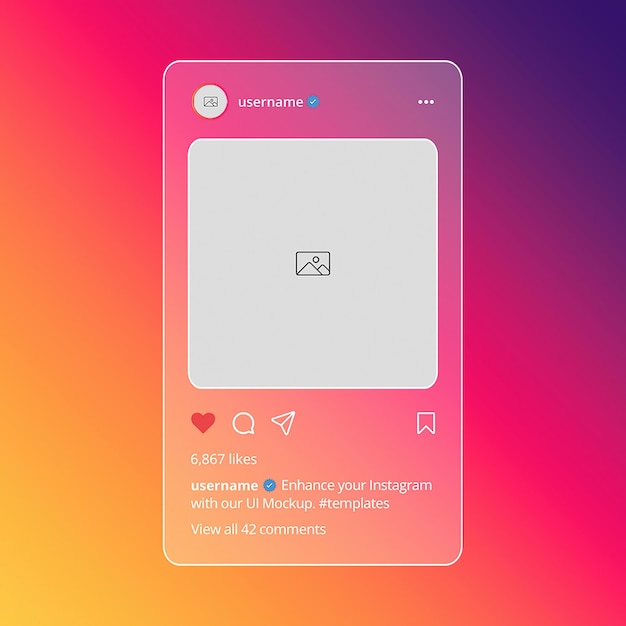 PSD le modèle de poste instagram des médias sociaux psd