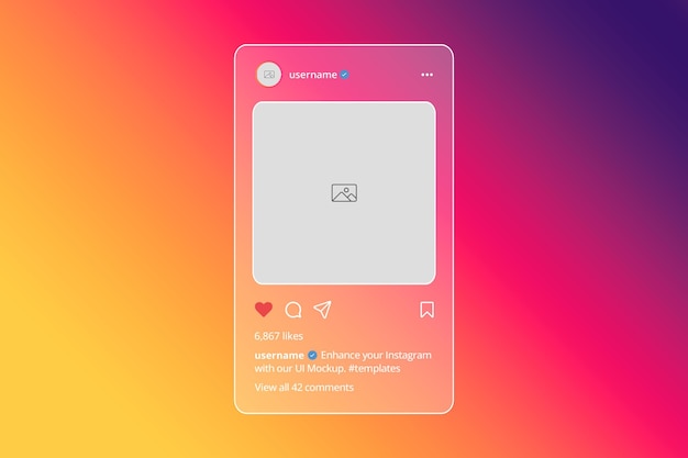 PSD le modèle de poste instagram des médias sociaux psd