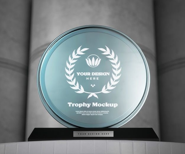 PSD modèle de trophée en verre