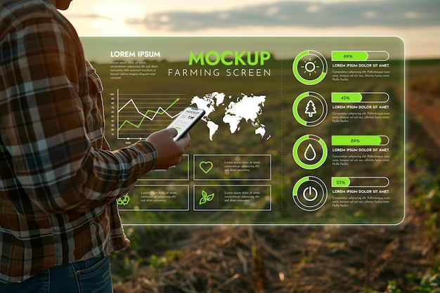 PSD modell für eine drahtlose landwirtschafts-app