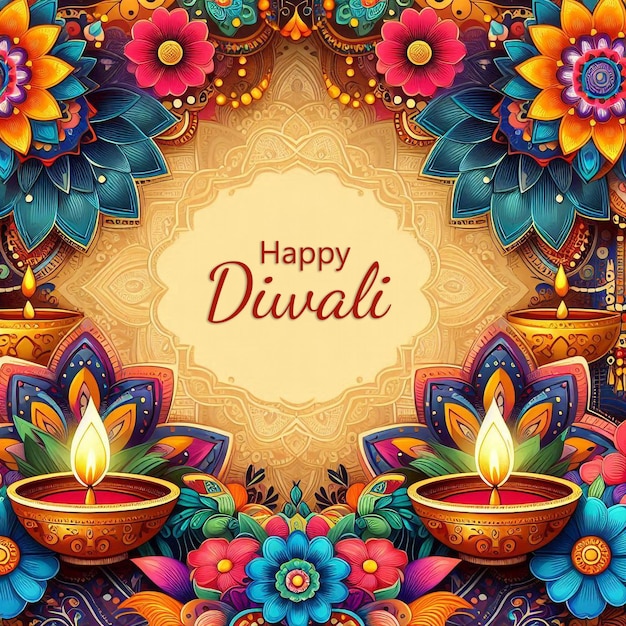 PSD modello di banner di background di diwali