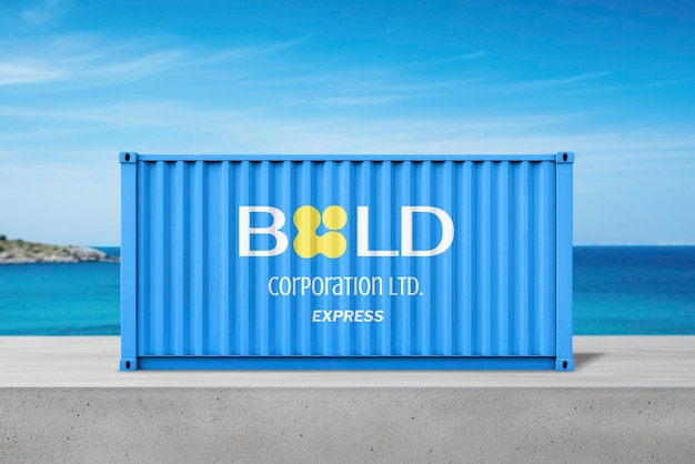 PSD modello di imbarcazione di container logistica business psd