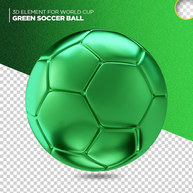 Modelo 3d de bola de futebol do Brasil para composição