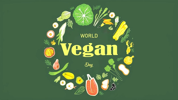 PSD modelo de bandeira de dia vegano