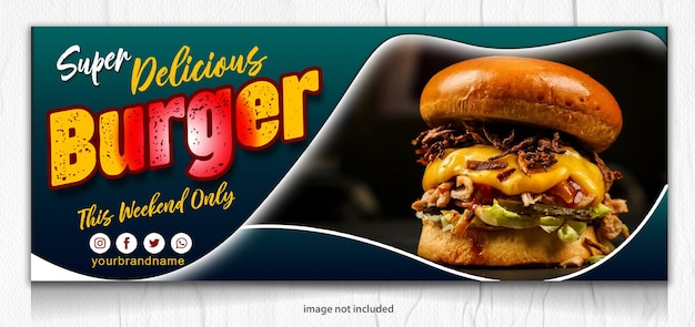 PSD modelo de design de banner de comida de hambúrguer