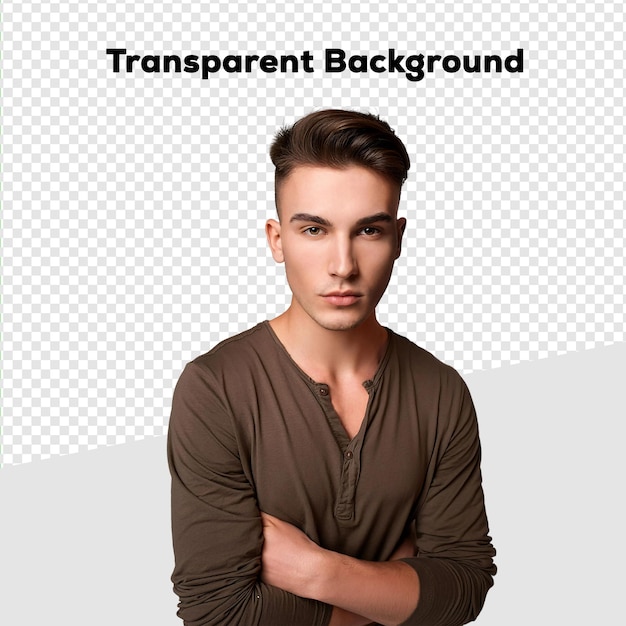 PSD modelo de menino bonito com fundo transparente png