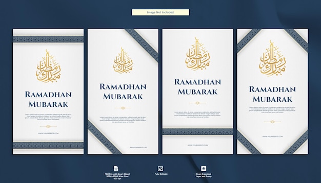 Modelo de Post de Saudação de Design Elegante Minimalista Ramadhan Mubarak