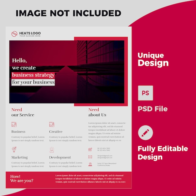 Modelo de psd de design de folheto empresa criativa