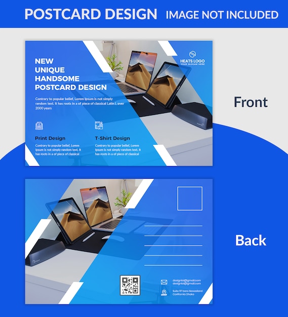 Modelo de psd empresa criativa cartão postal design