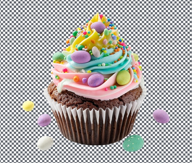 Mouth Watering Easter-Themen-Cupcake Salsa isoliert auf durchsichtigem Hintergrund