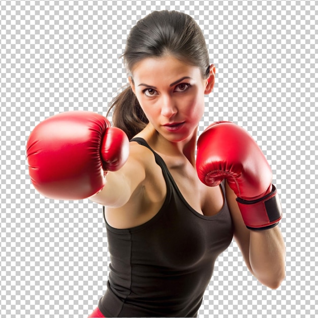 Mulher de boxe.