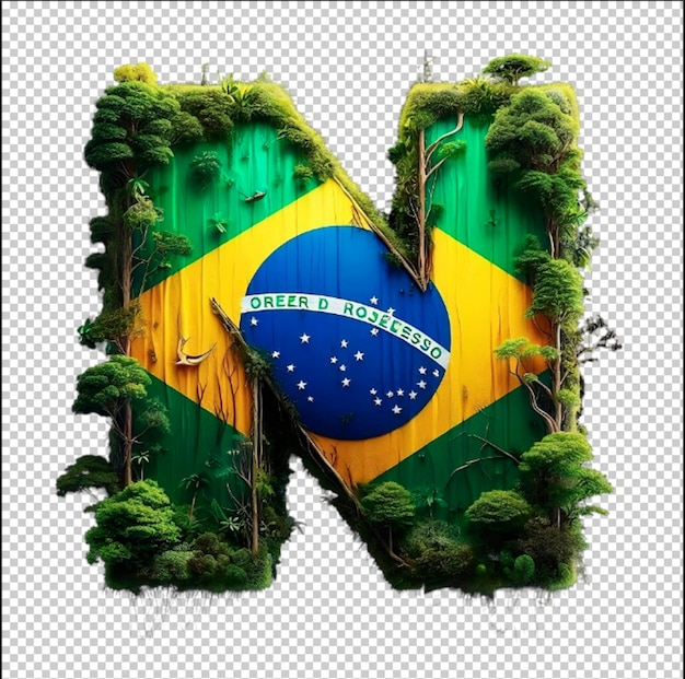 PSD n symbolisiert die brasilianische natur