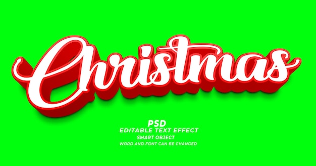 PSD natal psd 3d editável texto efeito photoshop template