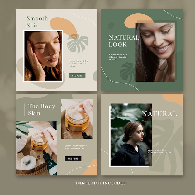 Natur Social Media Post Collection Premium Psd