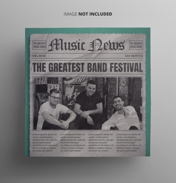 PSD news paper style music post