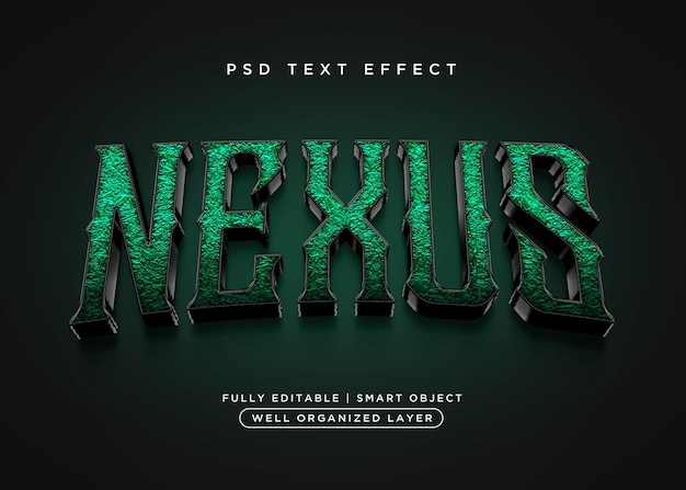 Nexus-Texteffekt im 3D-Stil