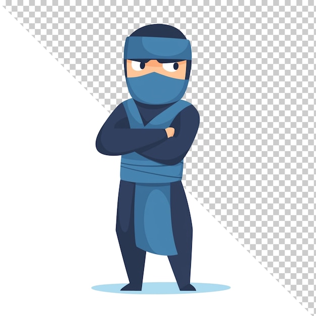 PSD un ninja isolé sur un fond transparent