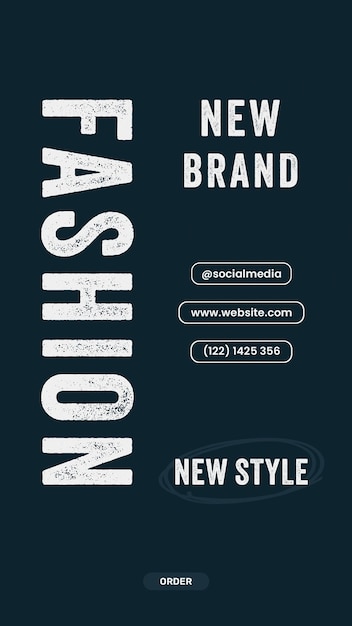 Nuovo stile di moda modello di storie Instagram psd design