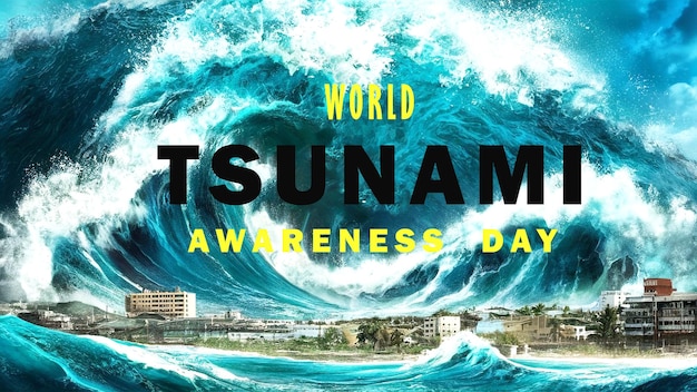 PSD o dia mundial de conscientização sobre o tsunami é criado todos os anos em 5 de novembro.