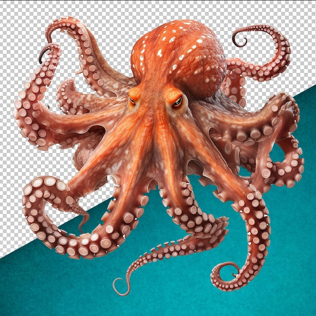 Octopus PSD sur fond transparent