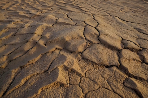 PSD ondas de areia dourada brilham sob a luz quente do sol