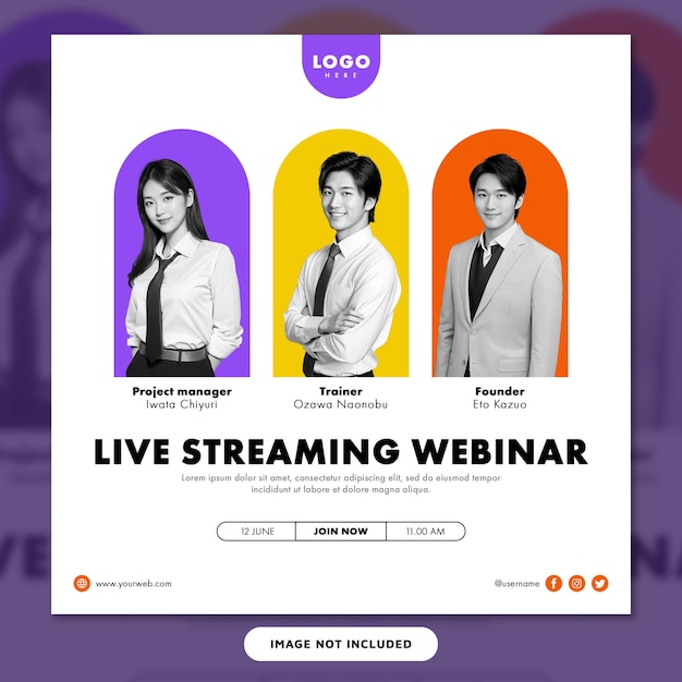 PSD online-event-webinar-instagram-beitragsvorlage