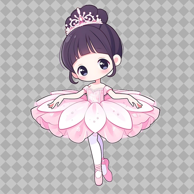 PSD open world of kawaii anime com adoráveis personagens chibi designs de adesivos e downloads digitais