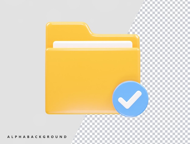 PSD ordner-icon-datei 3d-illustration transparentes element