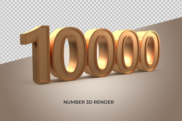 PSD ouro 3d número 10000