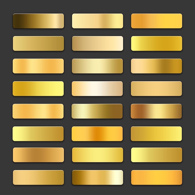 PSD pacote de texturas gold gradient premium 4k