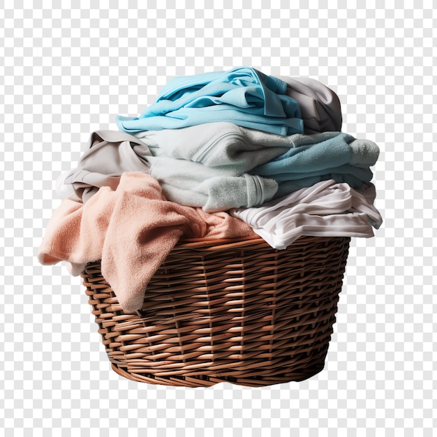 PSD un panier de linge est montré avec un fond blanc