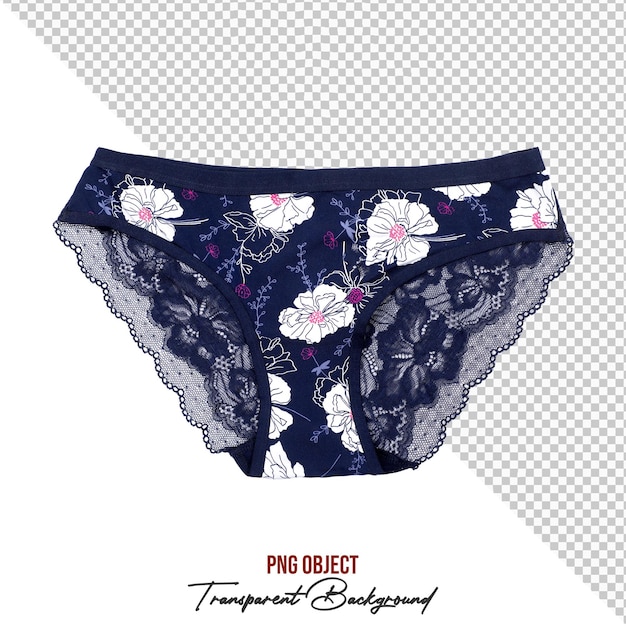 Panty à motif de fleur isolée sur un fond transparent