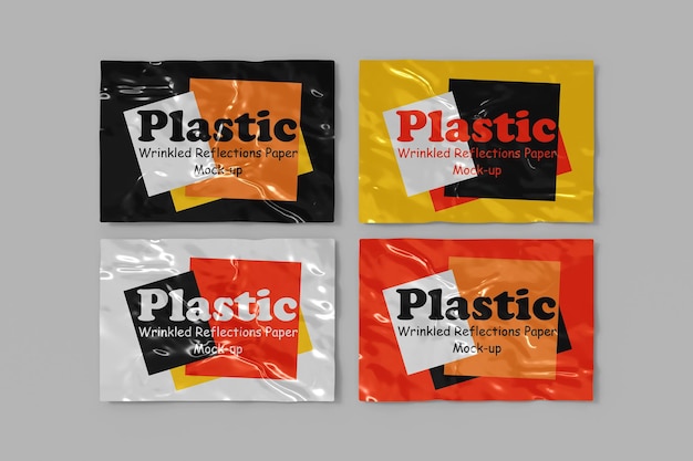 PSD papier de réflexion en plastique ridé