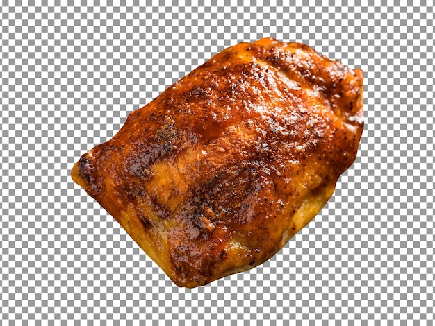 PSD pedaço de frango de churrasco em fundo transparente