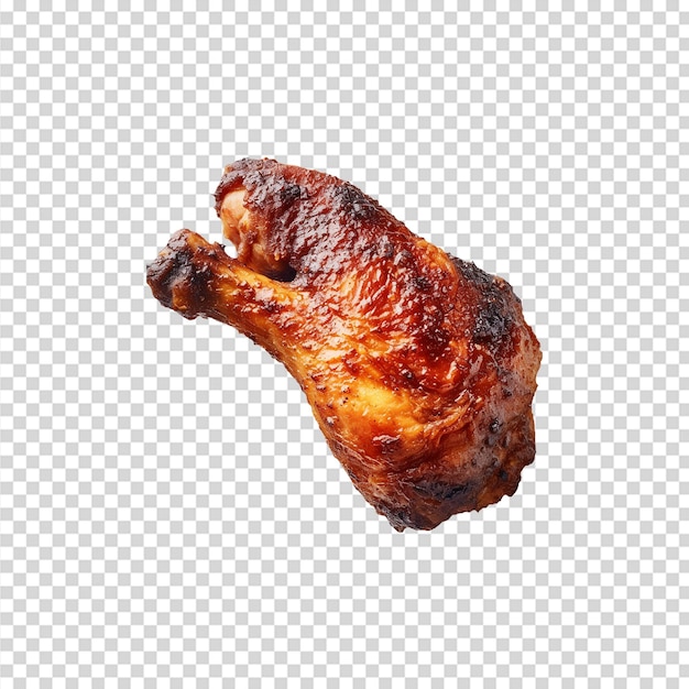 PSD pedaços de perna de frango frito isolados em fundo transparente