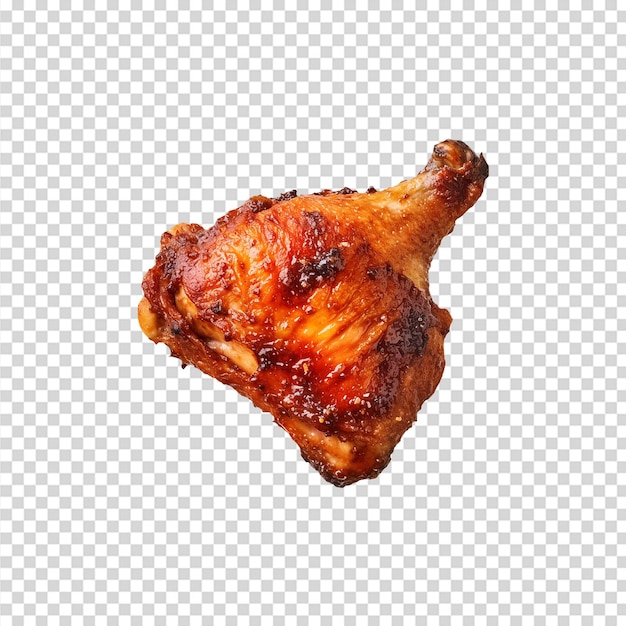 PSD pedaços de perna de frango frito isolados em fundo transparente