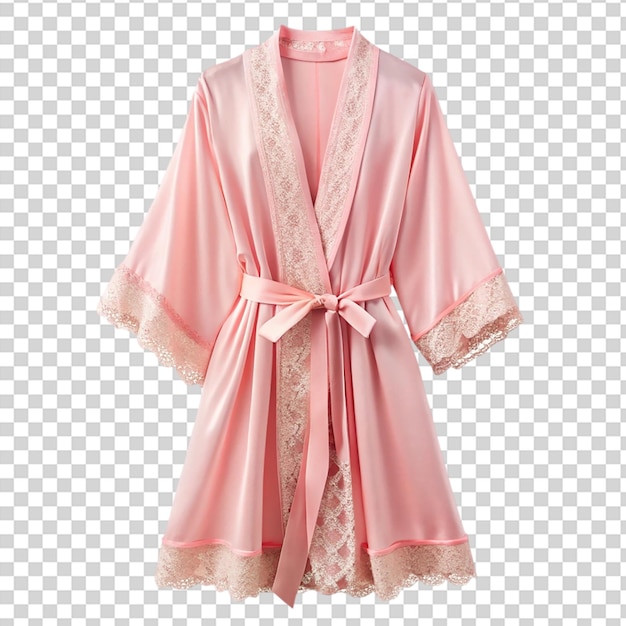 PSD peignoir rose isolé sur un fond transparent