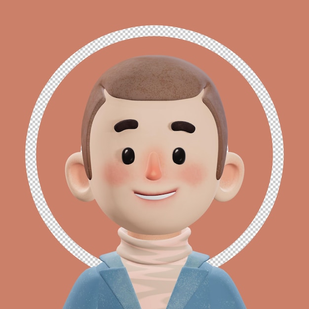 PSD personagem de avatar 3d