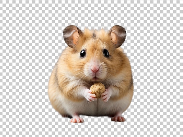 PSD petit hamster avec un comportement humoristique laissant un fond transparent