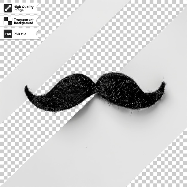 PSD une photo d'une moustache avec une moustache noire dessus