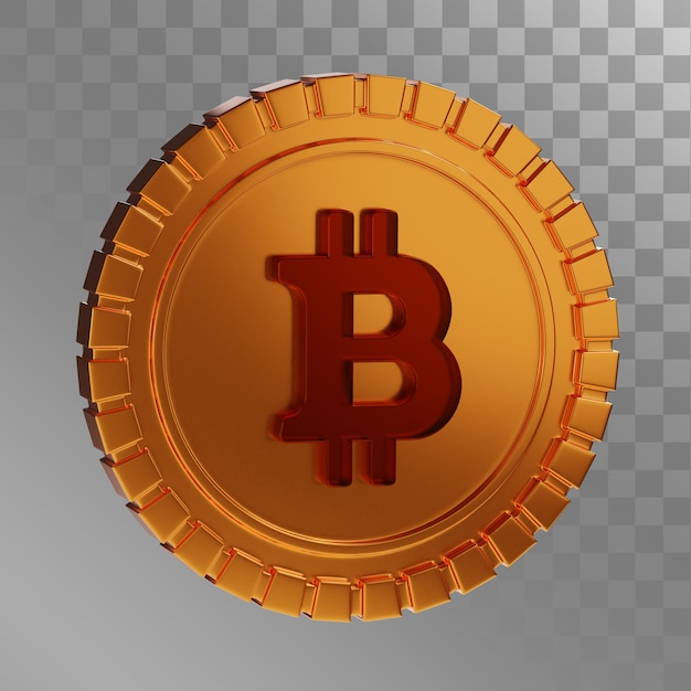 PSD pièce bitcoin 3d