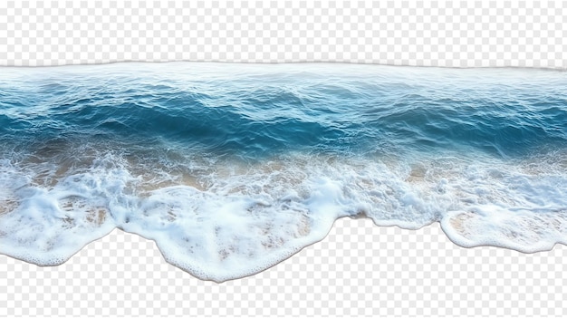 PSD plage de sable et texture de l'océan isolée sur un fond transparent