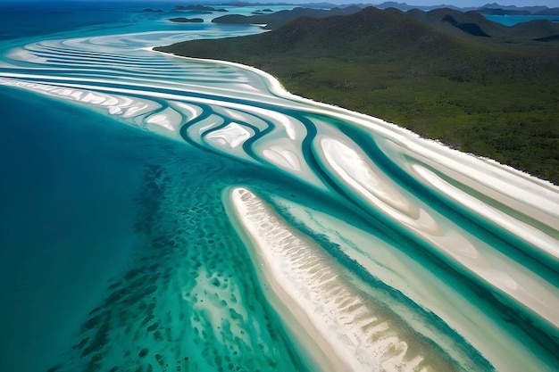 La plage de Whitehaven, en Australie, où les eaux cristallines embrassent les sables blancs en poudre