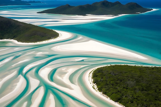 La plage de Whitehaven, en Australie, où les eaux cristallines embrassent les sables blancs en poudre