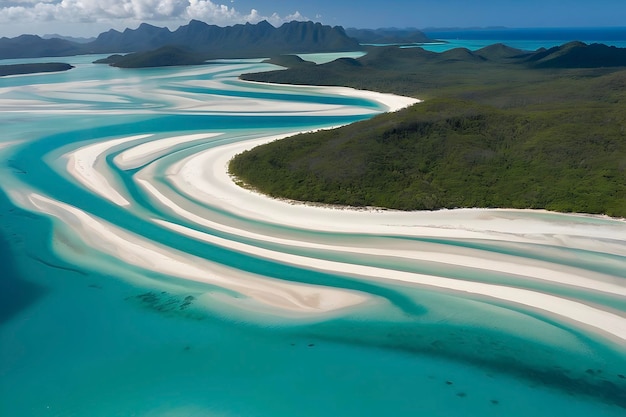 La plage de Whitehaven, en Australie, où les eaux cristallines embrassent les sables blancs en poudre