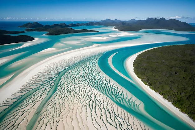 La plage de Whitehaven, en Australie, où les eaux cristallines embrassent les sables blancs en poudre